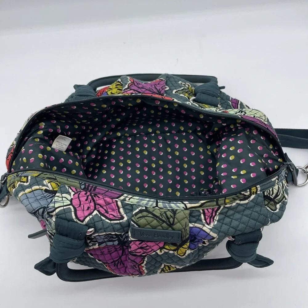 Vera Bradley Falling Flowers Multi-Strap Duffel Bag 21605-112 Quilted Tote Bag